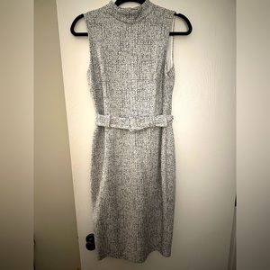Express tweed belted dress